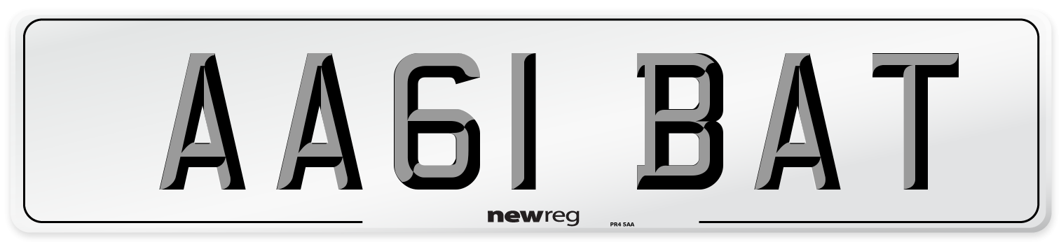 AA61 BAT Number Plate from New Reg